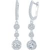 CONILOK Orecchini da Donna con Zircone a Barretta,Orecchini Pendenti in Argento 925 Ipoallergenici,Orecchini con Ciondolo Zircone Scintillante,Gioielli di Moda per Lei Fidanzata Mamma Moglie Argento