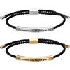 JewelryWe Don't LET The Hard Days Win - Bracciale da donna, regolabile, in nylon, con cursore in acciaio inox, regalo di ispirazione, nylon