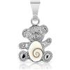 PLANETYS - Ciondolo Orso Orsacchiotto Orsetto Occhio di Santa Lucia Argento Sterling 925