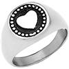 Beloved ❤️ Anello da mignolo da Donna retrò in Acciaio Inossidabile - Varie Misure, Anallergico, Alta qualità (Cuore, 9)
