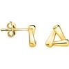 SOFIA MILANI - Orecchini da Donna in Argento 925 - Placcati in Oro - Orecchino a Perno a Triangolo - E2889