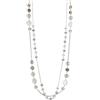 FULU AUTUMN Collana lunga a strati da donna in argento con conchiglie di cristallo collana a catena Boho gioielli per costumi regali di compleanno, Vetro Cristallo Plastica, Non pietra preziosa
