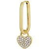 Brosway Orecchino Singolo Donna in Acciaio e Cristalli con Simbolo Cuore | Collezione CHAKRA - BHKE122