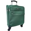 COVERI COLLECTION Trolley Morbido, bagaglio a mano 55x38x20 4 ruote, Chiusura Combinazione,Misure Ideali, Perfette per Ryanair, Air Italy, EasyJet, Lufthansa ESPANDIBILE !!! (VERDE)