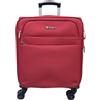 COVERI COLLECTION Trolley Morbido, bagaglio a mano 55x38x20 4 ruote, Chiusura Combinazione,Misure Ideali, Perfette per Ryanair, Air Italy, EasyJet, Lufthansa ESPANDIBILE !!! (ROSSO)