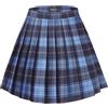Urban Coco - Minigonna a Pieghe da Donna - Blu - M