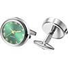 JewelryWe Gemelli Camicia Da Uomo con Orologio: Gemelli Polsino del Movimento per Orologi Funzionali Guarda Orologio