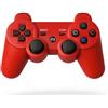 edgivet Controller wireless PS3 compatibile con console e PC | Vibrazione e joystick di precisione (Rosso)