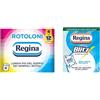 Regina Rotoloni - 4 Maxi Rotoli di Carta Igienica, 500 Fogli a 2 Veli + Regina Blitz - 1 Rotolo di Carta Casa, 100 Maxi Fogli a 3 Veli