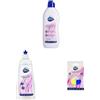 CARE + PROTECT Pacchetto lavastoviglie, set di detergenti: detergente sgrassante extra potente in gel tutto in uno, 750 ml, brillantante universale, 500 ml, deodorante profumato, 1 conchiglia.