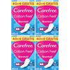Carefree Proteggi slip freschi e traspiranti con estratto di cotone spesso, Taglia normale, 44 pezzi (Confezione da 4)