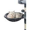 lionto Amaca per Tiragraffi per Gatti Accogliente Nido di Morbido Peluche Diametro 40 cm, Profondità 15 cm Grigio Scuro