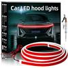 YM E-Bright Striscia di luci LED impermeabile, flessibile, DRL, scansione dinamica, avviamento, kit luci diurne per auto, camion, SUV, 12 V, 150 cm, rosso, 1 set