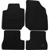 J&J AUTOMOTIVE Tappetini in Tessuto per Nissan Micra K12 2003-2009, Set da 4 Pezzi Anteriori e Posteriori, di Velluto su Misura, Antiscivolo, Colore Nero