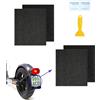 T TAKONE 2 paia di portatarga autoadesivi per scooter, scooter e motorino, 135 x 110 mm, con chiusura in velcro, set completo con strumenti di installazione inclusi