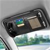 Linkstyle Organizer Parasole per Auto in Pelle, Tasca per Aletta Parasole con Porta Occhiali Auto & Porta Carte di Credito per Carte Scontrini Occhiali Penne