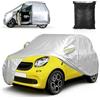 Tokenhigh Copertura auto per Smart Fortwo W451 W453 2016-2024, impermeabile invernale traspirante, copertura completa per auto, protezione da sole, pioggia, raggi UV e polvere, con porta con cerniera lampo