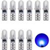 SUCANY T5 LED Lampadine,2721 27 37 286 PC73 PC74 Lampadina,12V 40LM 0.4W 2SMD 3014 Chips,Adatto Per Gli Strumenti Automobilistici E Gli Indicatori Del Cruscotto (Blu - 10 Pezzi)