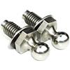 GRAPID Automotive 2 perni a sfera rinforzati per molle a gas, portellone posteriore, portellone anteriore, testa sferica 10 mm, filettatura M8