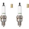 TORCH 2pcs A7RTC Candela di Accensione Sostituire per NGK 4549/CR7HSA 4629/C7HSA, per stk 4008/U22FSR-U 5383/IUF22, per Cham pion 889/808/Z6/Z9Y, per GY6 Motor ATV Quad Scooter Go Kart, OEM