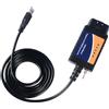 Dezanyc for-Scan ELM 327 MS HS OBD2 USB Elmconfig OBD Adattatore con interruttore MS-CAN/HS-CAN