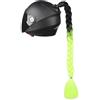 Golden Apple Treccia per Casco Moto, Treccia Mobile con Ventosa e Fiocco per Casco, Treccia Intrecciata con Fiocco per Casco (Verde)