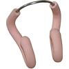 CHEX Molletta stringinaso a molla unisex, in due pezzi, leggermente molla, in metallo, rivestita in gomma, leggermente imbottita, finitura a polpa rosa, taglia unica, per adulti, con custodia in