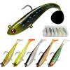 Eulihent 6 Pezzi Esche da Pesca Morbida Gomma Esche da Nuoto 9cm Mare Esche Artificiali Swimbait Artificiale con T-coda Esca Pesca per Spigole Bass Lucci Trote Pesci Carnivori (12.5 g)