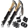 enpatooo Bastoni Trekking 2 Pezzi Bastone da Trekking e Camminata Nordica Pieghevoli 36-130cm Alluminio Nordic Walking Bastoncini Bastone da passeggio antiscivolo ultraleggero, per escursionismo, campeggio
