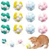 TOHYKO 12 Palline Giocattolo per Gattio, Palline di feltro per gatti con Campanelli, Peluche palla gatto, Palline per Gatti con Campan, Colorato Palline Interattive per Gatti, per Addestramento e Gioco