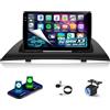 NHOPEEW Autoradio Android 4+128 GB per BMW X3 E83 2004-2012 con supporto CarPlay e Android Auto, WiFi, GPS, comandi al volante + telecamera di retromarcia,Canbus