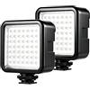 Andoer 49 LED Luce Fotografia, Luce Video Dimmerabile per DSLR Videocamera Gimbal Macro Fotografia, 2 pz