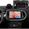 Hexinex Android [6GB +128GB] Autoradio CarPlay Android Auto per Mercedes Benz Smart 453 Fortwo 2014-2020, 8 Pollici Car Radio con Bluetooth FM RDS Comandi al volante