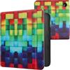 kwmobile Custodia eReader Compatibile con Kobo Libra 2 Cover - eBook Reader Flip Case - multicolore/verde/blu - Cubi