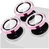 Oelrstfe Pellicola Fotocamera per iPhone 17 Pro,Posteriore Obiettivo Protezione Vetro Temperato,HD Trasparente Lente Schermo,Durezza 9H Anti-graffio Resistente Glitter Camera,Rosa