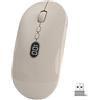 ZIYOU LANG Mouse wireless leggero con schermo di visualizzazione della batteria, 2,4 G, sottile, portatile, per computer portatile, ricaricabile, senza fili, con clic silenzioso, fino a 1600 dpi, per PC, Mac
