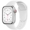 ELETTRONEO C1 Cinturino per Apple Watch Ultra 3 2 49mm, Serie 11 10 46mm, 9 8 7 45mm 41mm, SE 6 5 4 44mm 40mm, 3 2 1 42mm 38mm Donna Uomo Band Bracciale Sport Silicone, Bianco