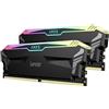 Lexar ARES RGB RAM DDR4 RAM 16GB Kit (2x8GB) 4000 MHz, DRAM 288-Pin U-DIMM PC Memoria, XMP 2.0 di alte Prestazioni per PC/Computer, CL18-22-22-42, PC4-32000, Nero