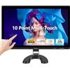 Prechen Monitor Touchscreen 23.8 Pollici, Schermo Touch PC IPS FHD 1080P con HDMI, VGA e USB, 75Hz, VESA, Altoparlanti Integrati, Monitor Touch per Gaming e Ufficio