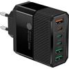 P37 Caricatore USB C 55W 6 Porte Presa USB C 25W Caricatore Multipla PD QC3.0 Ricarica Veloce Tipo C Caricabatterie, Spina Alimentatore USB C Caricabatterie Samsun S22 S23 S24 iPhones 15 14 13