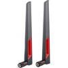 Panlouting 2 Pack | Antenna WiFi Doppia Banda 2,4GHz 5,8GHz con Connettore RP-SMA | Antenna Omnidirezionale 10dBi per Scheda di Rete WiFi PCI-E, Adattatore Senza Fili USB, Telecamera IP di Sicurezza, Router