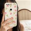 QIODAYI Compatible con OnePlus 5T, Custodia Morbida Silicone con Motivi Rose Tulipani Schermo Intero Cover