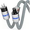 Monosaudio P902E6R, cavo di alimentazione High End, cavo di alimentazione HiFi da 1 m, 5,5 quadrati, rame, φ17 mm, 2 poli, OFC AC, audiofili, cavo UE Schuko+IEC C15, connettore femmina per DVD