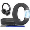 SOULWIT Cuscinetti di ricambio in Gel Rinfrescante per Sony WH-1000XM2 (WH1000XM2) e MDR-1000X (MDR1000X), cuscinetti auricolari con schiuma antirumore, spessore aggiunto-Nero