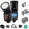 Godox V1C - Flash Speedlite per fotocamera professionale, testa tonda senza fili, 2,4 G, per Canon EOS, serie 1500D, 3000D, 5D Mark Lll 5D Mark ll per matrimoni, ritratti fotografici