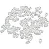Cora 000116018 Kit 100 Bottoni Fissaggio Targa, Bianco