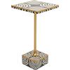 Kare Design Tavolino da caffè Zebra 25x25cm Zebra, bianco/nero, 25x25, quadrato, piano appoggio, per vasi di fiori, stile glam, soggiorno, corridoio, stanza da letto