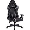 Oversteel - ULTIMET Sedia da gaming professionale in similpelle, braccioli 2D, regolabile in altezza, schienale reclinabile a 180°, pistone a gas classe 3, fino a 120Kg, colore Grigio