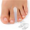 Welnove Separadita per dita dei piedi per alluce valgo - Distanziatori in gel per dita sovrapposte, calli doloranti - Piastre per dita in morbido silicone dal design svasato (confezione da 8 di medie)