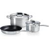 Le Creuset Set 3 Pentole in Acciaio Inox, 53808000010050